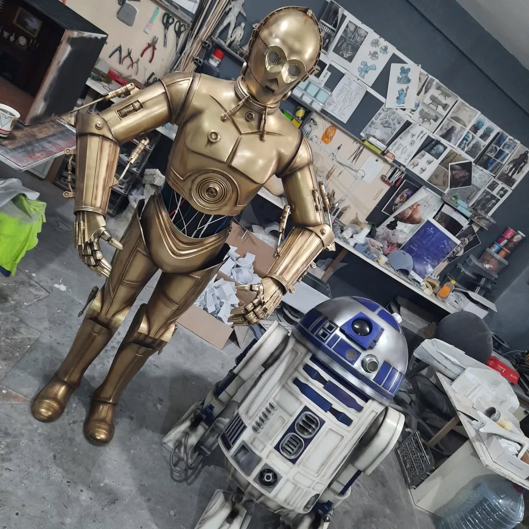 C-3PO 1:1 Life Size LED Statue | Handcrafted ABS & Resin Droid Figure | Star War