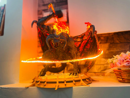 Balrog with LED Modification (Large Size), Balrog Figure, Hand Painted, Collectibles Shelf Decor,Middle Earth Decor, Lord of the Rings Balro