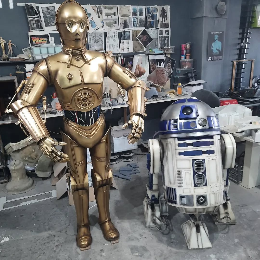 C-3PO 1:1 Life Size LED Statue | Handcrafted ABS & Resin Droid Figure | Star War
