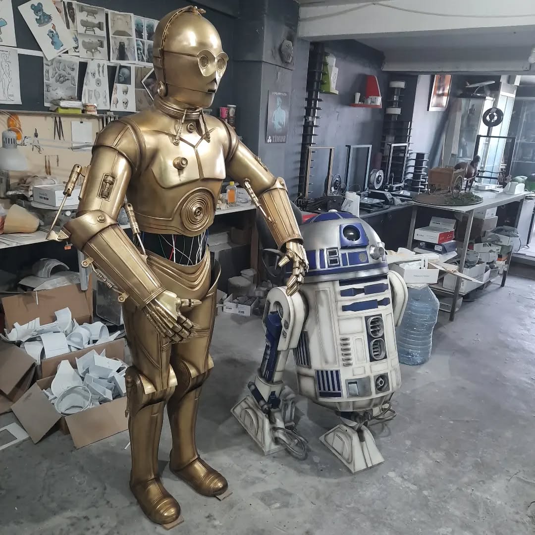 C-3PO 1:1 Life Size LED Statue | Handcrafted ABS & Resin Droid Figure | Star War