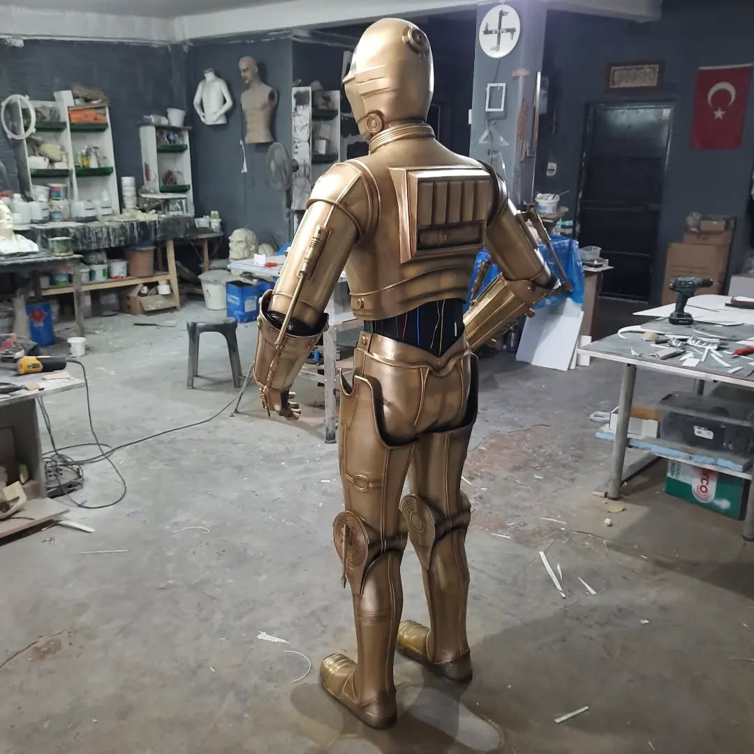 C-3PO 1:1 Life Size LED Statue | Handcrafted ABS & Resin Droid Figure | Star War